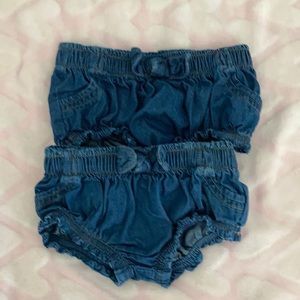 Cat and jack denim bloomers, 0-3 and 3-6